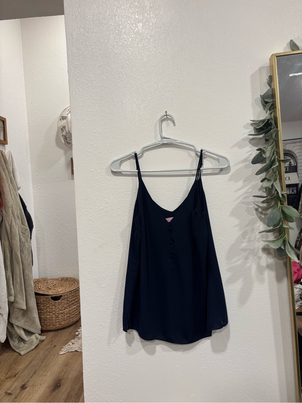 Lilly Pulitzer Navy Spaghetti Strap V-Neck Cami